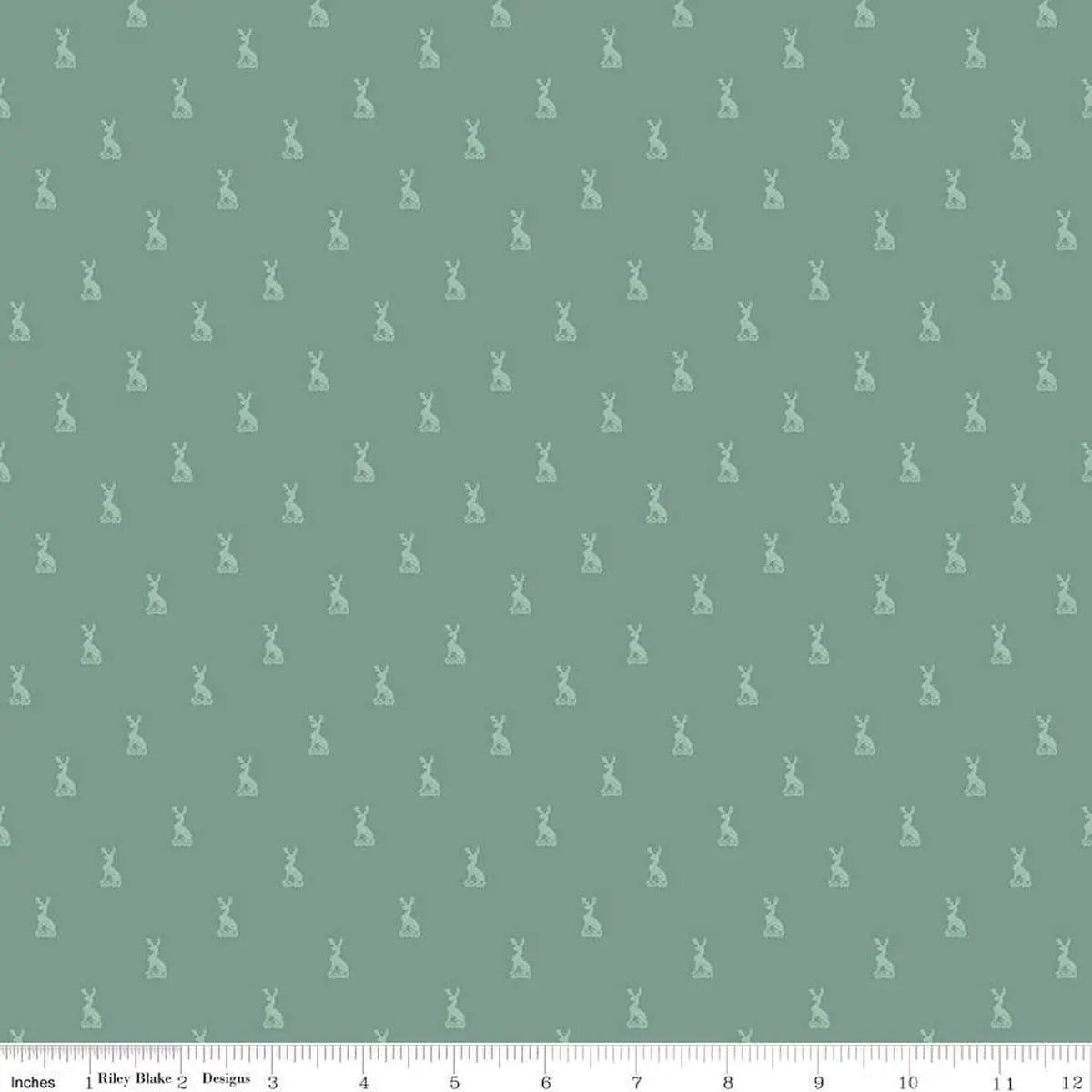 Tissu vert avec le blason de la famille Emma Austen - 43"/44" par yard