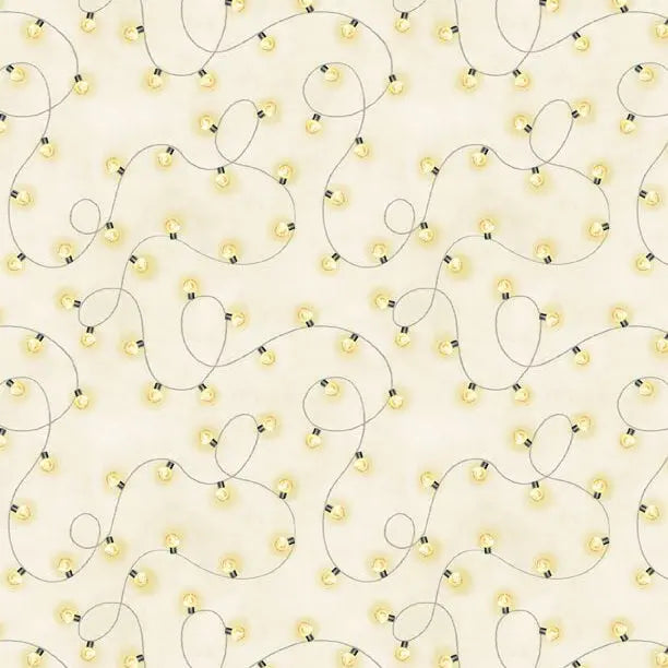 Evergreen Escape String Lights Cotton Fabric - 44"/45" Per Yard