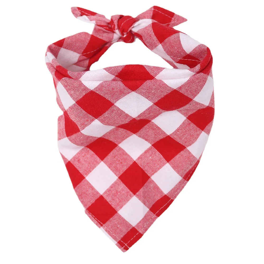 Bandanas de Perro de Cuadro de Algodón Premium - Accesorios Elegantes para Mascotas