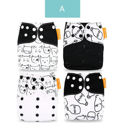 Happy Flute Adjustable Cloth Diapers Set - Eco-Friendly & Reusable