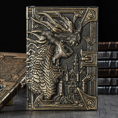 Retro Embossed Dragon Notebook - A5 European-Style Design