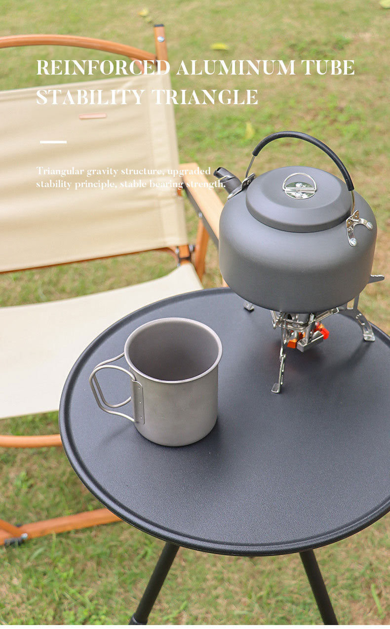 Outdoor Furniture Balcony Lightweight Portable Aluminum Height Adjustable Small Round Outdoor Folding Picnic Camping Table - Korvel