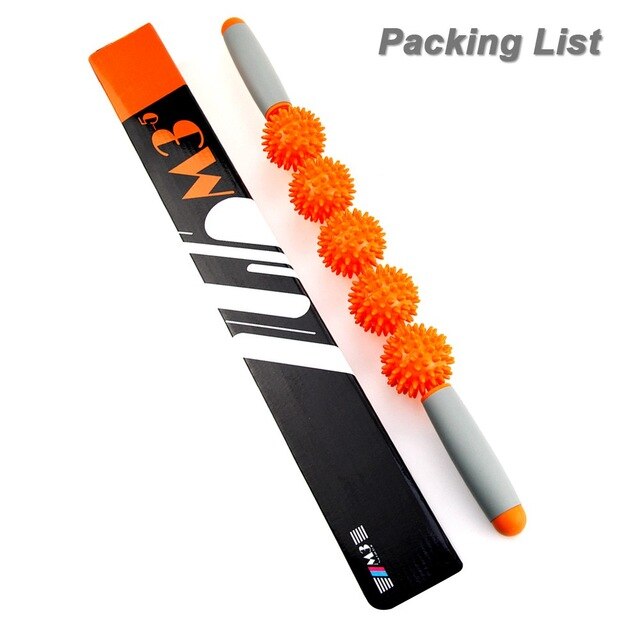 MMuscle Roller Massage Roller Stick with Point Spiky Ball Back Roller - Korvel