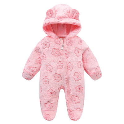 Baby cartoon hooded jumpsuit baby crawling suit - Korvel
