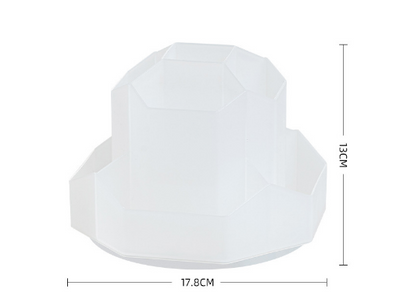 Large capacity rotatable pen holder plastic storage box rotating desktop stationery multifunctional office - Korvel