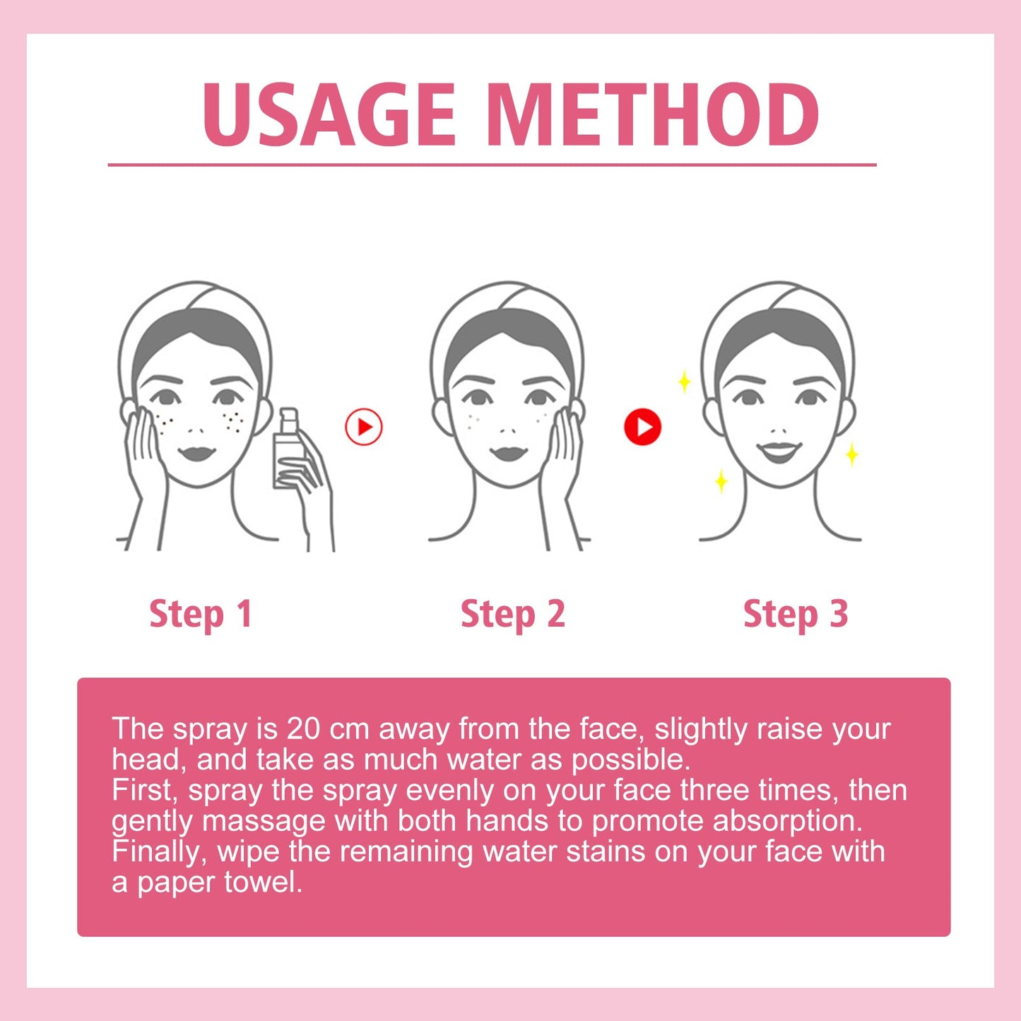 Rose Face Toner, Hydrating Refreshing Oil Control Fade Spots Toner - Korvel