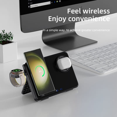 Premium 3-in-1 Wireless Charger for iPhone, Apple Watch, and AirPods