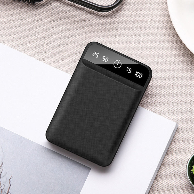 20000mAh Mini Charger Portable Two-way Fast Charging Power Bank Digital Display External Battery for iPhone Xiaomi Samsung - Korvel