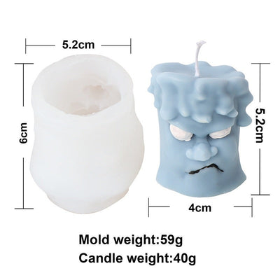 Funny Expression Silicone Candle Mold - Happy & Angry Faces