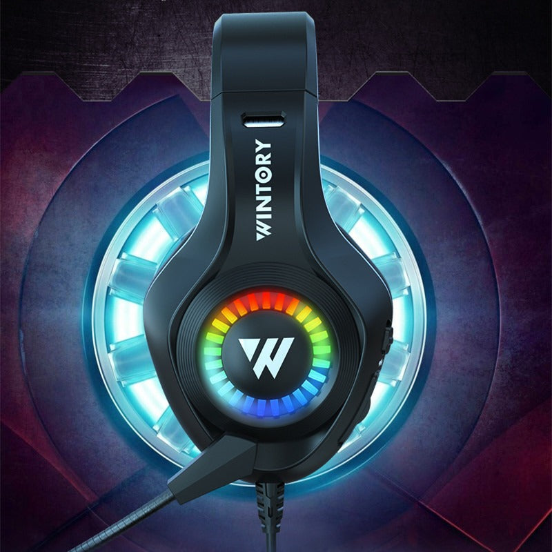Casque de jeu filaire premium avec design lumineux