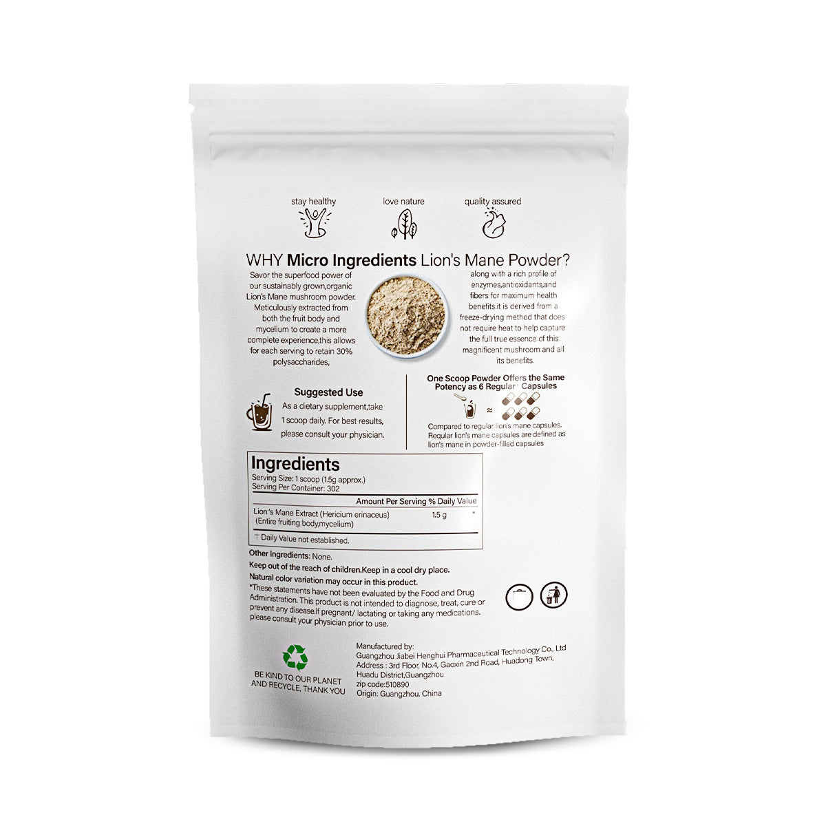 Lion mane mushroom powder Monkey head mushroom powder - Korvel