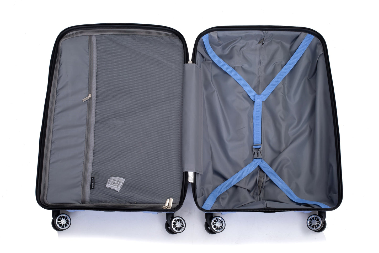 Hardshell Suitcase Spinner Wheels PP Luggage Sets Lightweight Durable Suitcase ,3-Piece Set (20/24/28) ,Purplish Blue - Korvel
