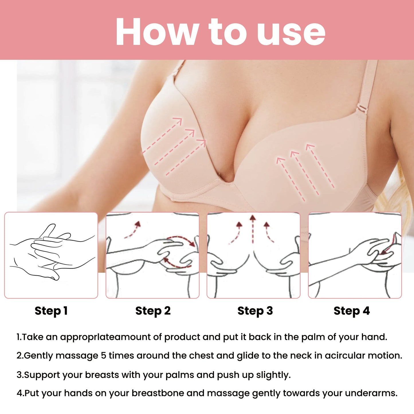 Beauty Massage Oil Breast Gentle Moisturizing Treatment Full And Firm Breast Volumizing Massage Treatment - Korvel