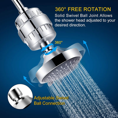 Shower Set With Filter Shower Head Set Combination High-Pressure Nozzle Beauty Care With Water Filter - Korvel