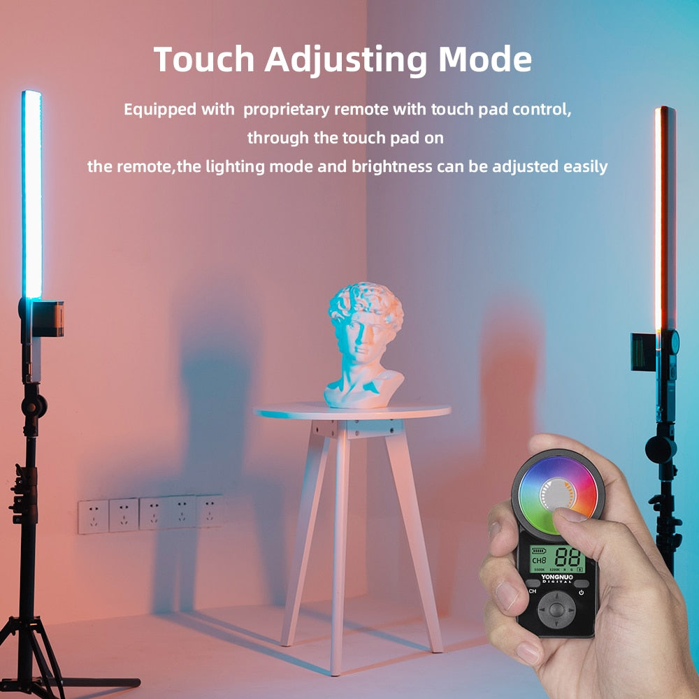 Yongnuo YN360 III YN360III Handheld 3200K-5500K RGB Colorful Ice Stick LED Video Light Touch Adjusting Controlled by Phone App - Korvel