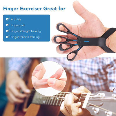 Silicone Wrist Stretcher Finger Exercise Trainer Finger Tension Circle Five Fingers - Korvel