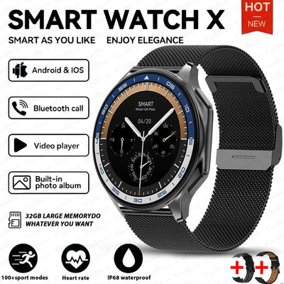DT Watch X smartwatch with 4G large memory, local music and video playback, waterproof Bluetooth calling, smart phone - Korvel