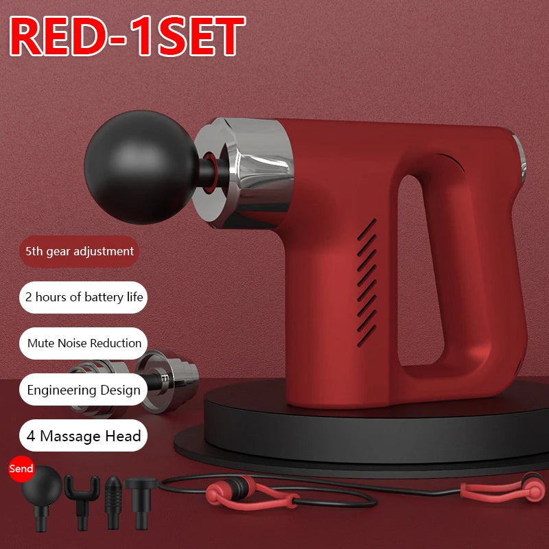 New Intelligent High Frequency Massage Gun Electric Deep Tissue Muscle Relaxation Fitness Body Massager Fascia Gun - Korvel