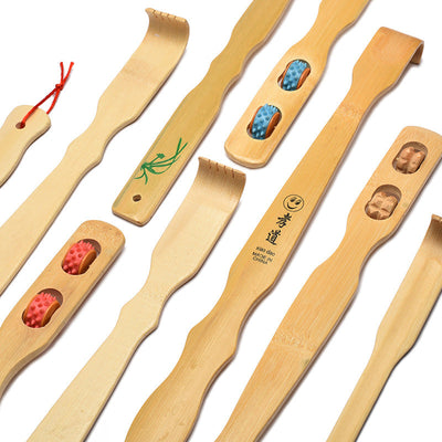 Scratching without asking for help old man with hand carved characters back scratching device - Korvel