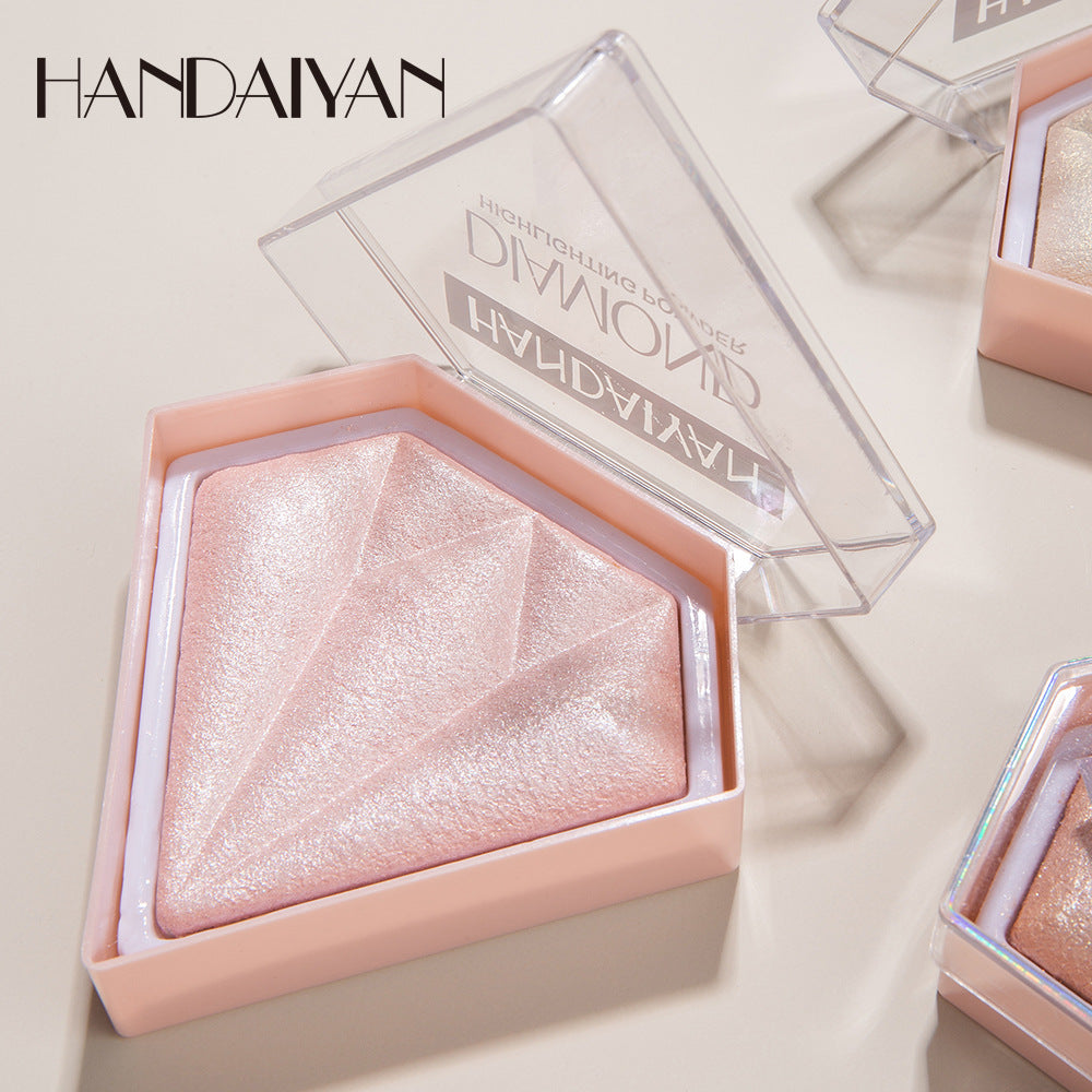 Diamond Highlighter Powder Brighten Skin Tone Repair Glitter Powder Nose Shadow Modification Stereo Brightening - Korvel