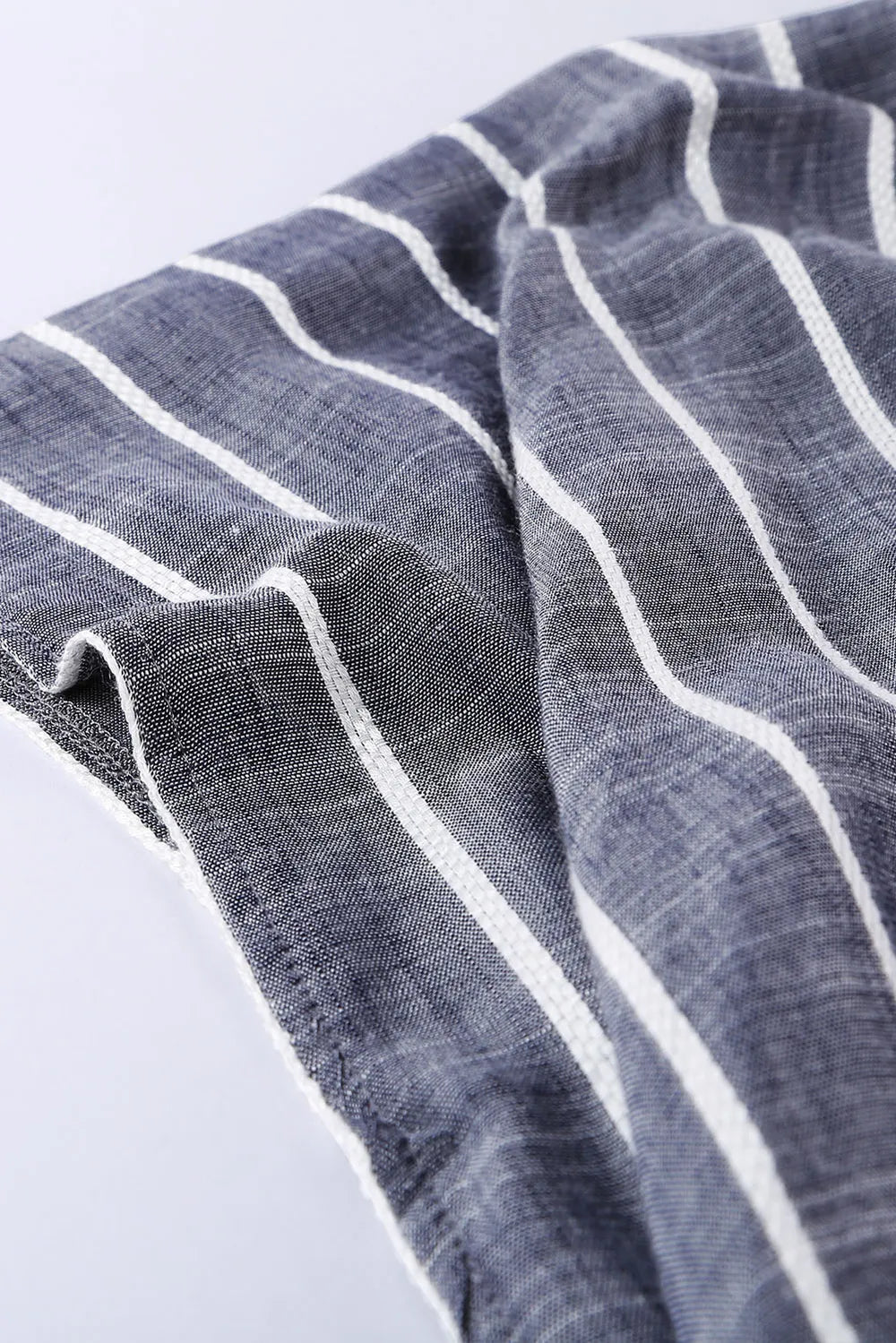 Striped Open Front Longline Cover Up - Korvel