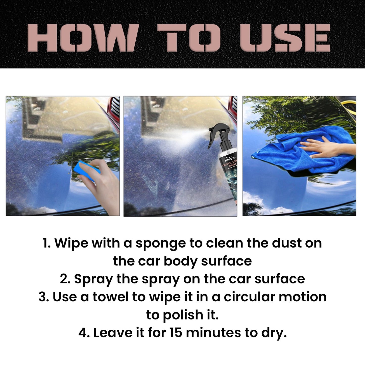 Crystal Coating Spray, Clean Water Stains And Dirt With New Bright Long-Lasting Maintenance Spray - Korvel