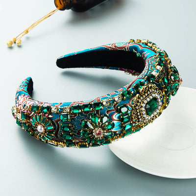 Baroque Court Style Embroidered Wide-Brimmed Headband