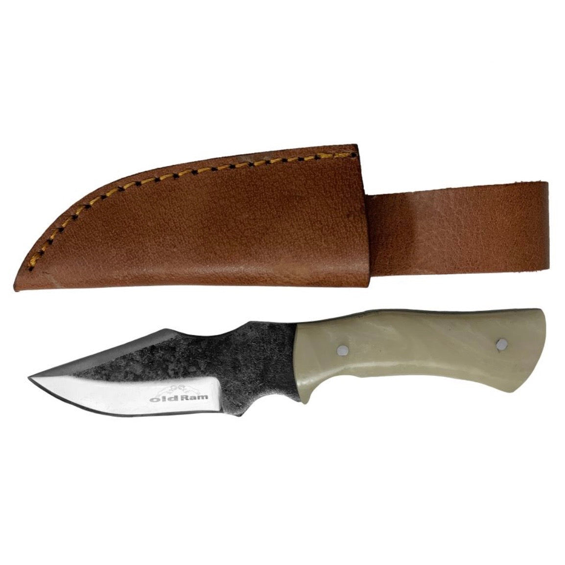 Cuchillo de Fijo Old Ram con Mango de Hueso de Marfil