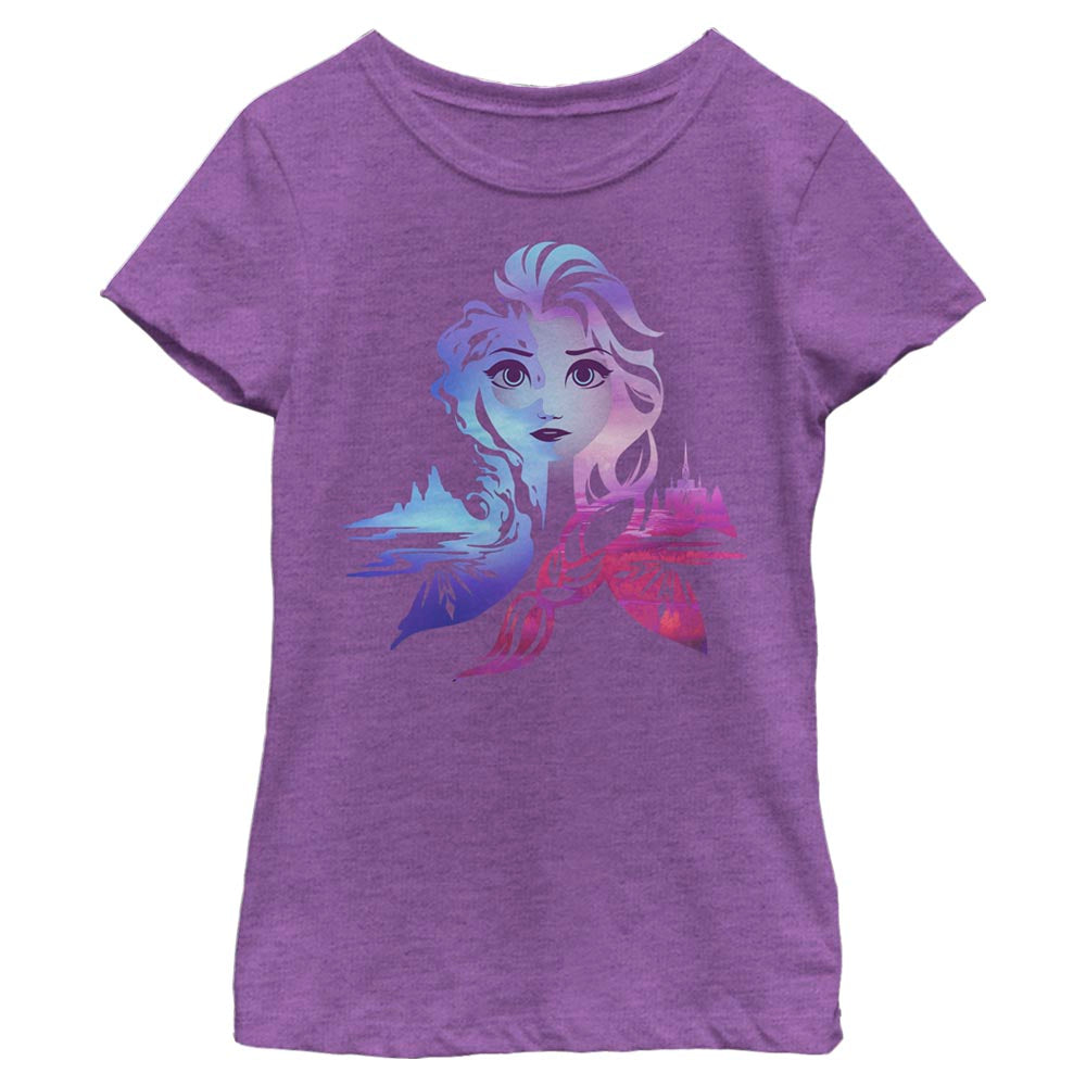 Girl's Disney Elsa Two Tone Gradient T-Shirt