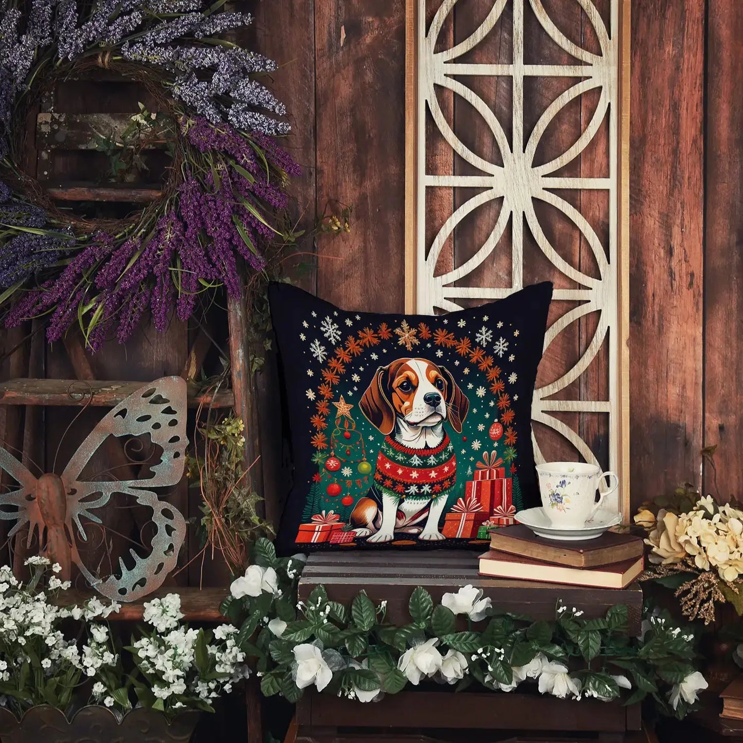 Cojín Navideño de Beagle