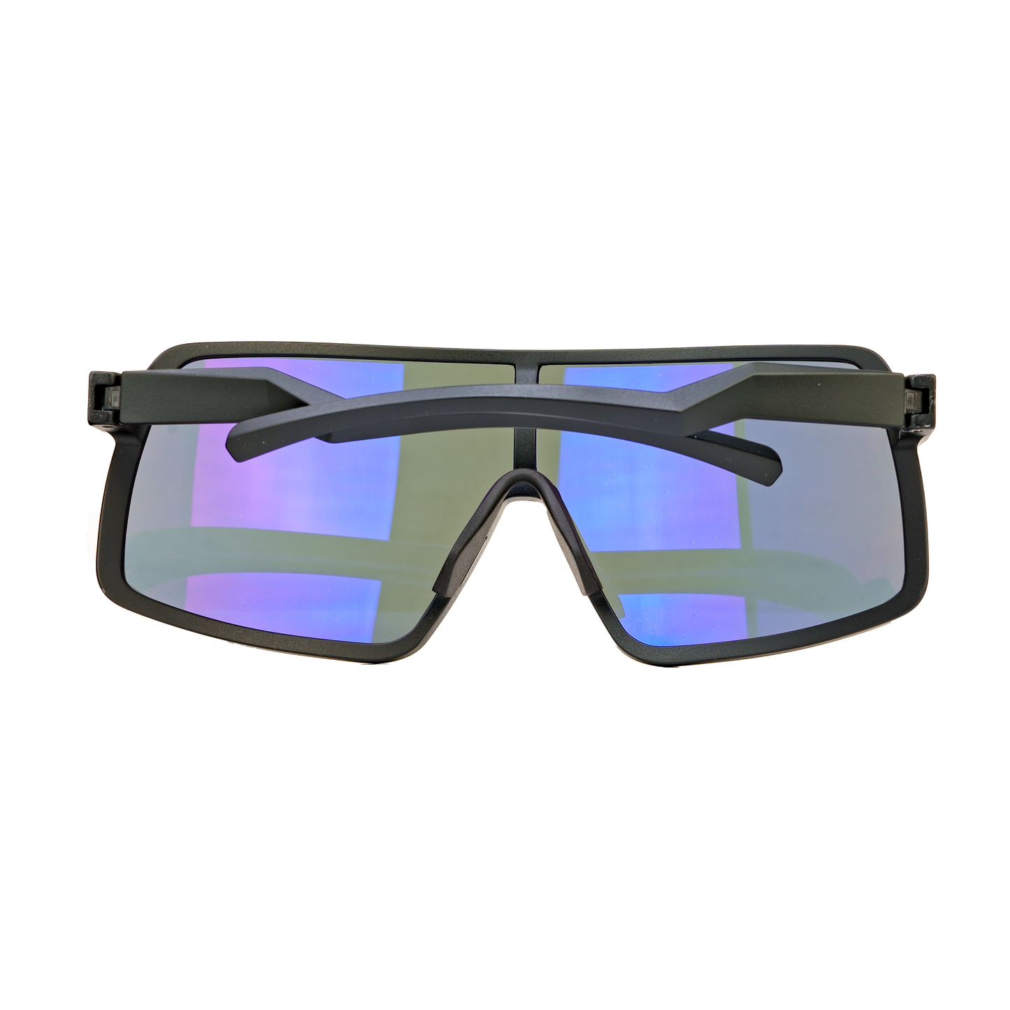 Forza Sunglasses - Black/Blue Anti-Reflective Mirrored Lenses