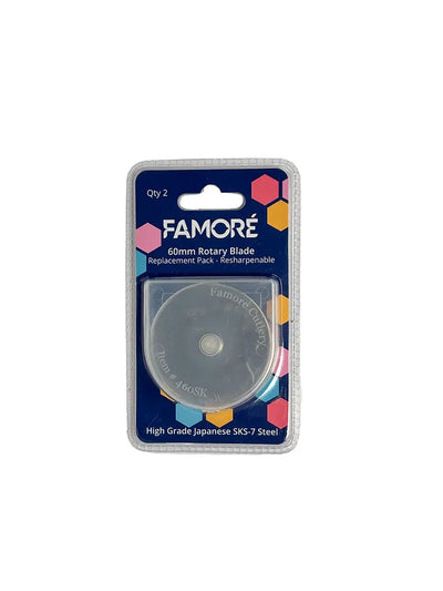 Famoré 60mm Rotary Cutter Replacement Blades - Pack of 2