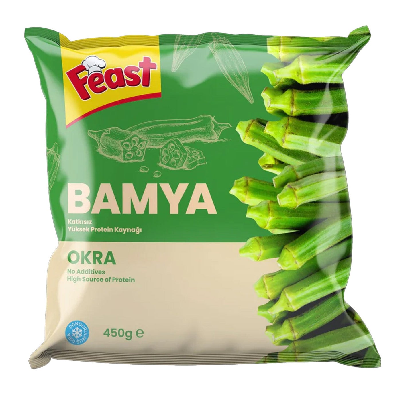 Feast Frozen Okra (Donuk Bamya) – 450g