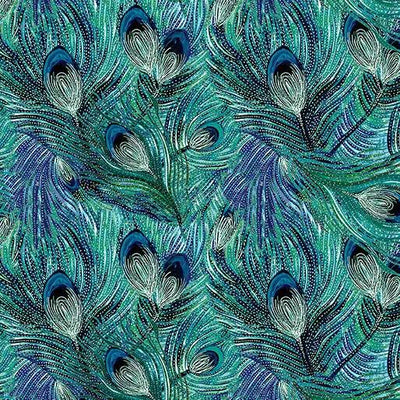 Tissu en coton Affinity Teal Plume - 44"/45" par yard