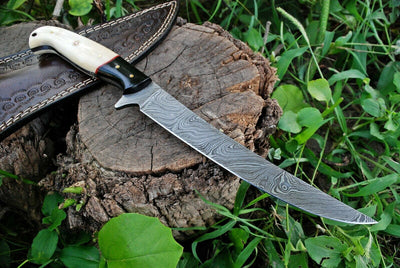 Premium 8" Damascus Steel Fish Skinning Knife - Korvel