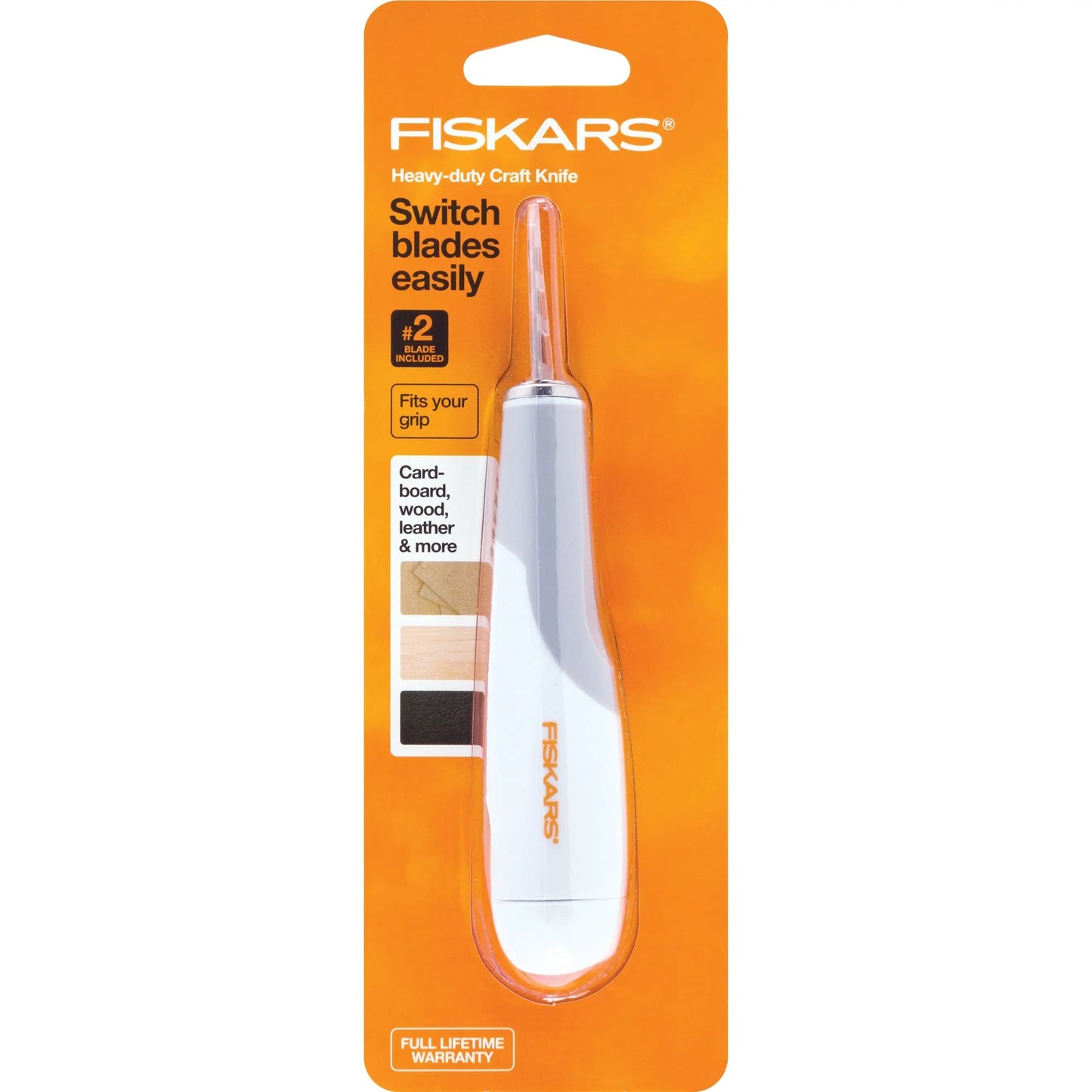 Couteau de détail à changement facile Fiskars Heavy-Duty avec lame n° 2