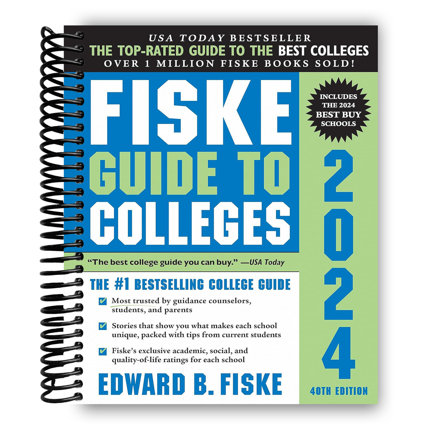 Fiske Guide to Colleges 2024(Spiral Bound) - Korvel