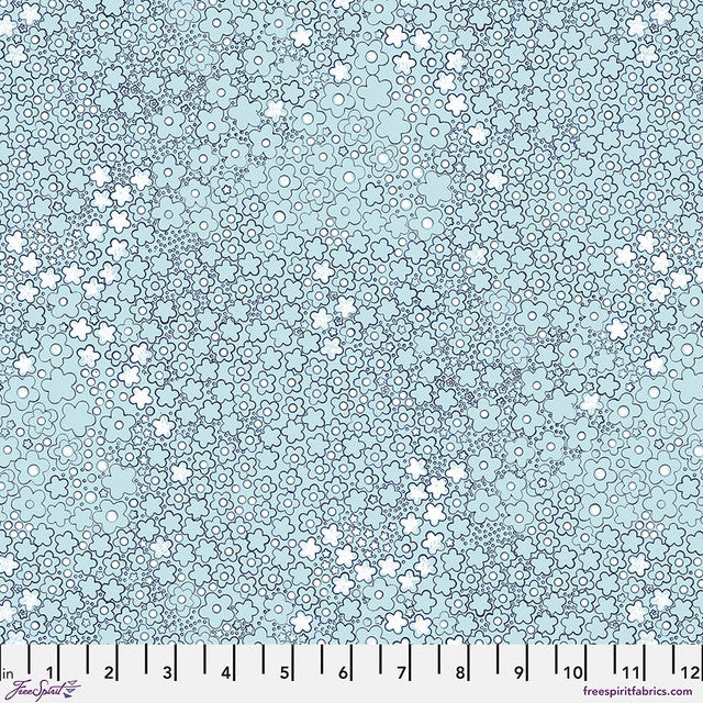 Tissu en coton Flora Dora Seafoam Flourish And Bloom par yard