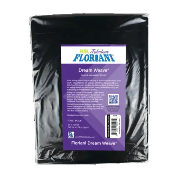 Entrelacs fusibles Floriani Dream Weave - Noir 30" x 3 yds