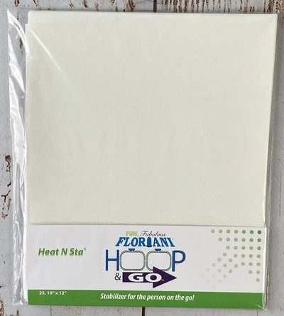 Floriani Hoop N Go 10" Heat N Sta Fusible Tearaway - 25 Pack