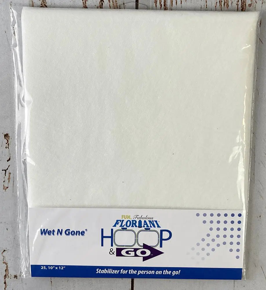 Floriani Hoop N Go 10" Wet N Gone - 25 Pack