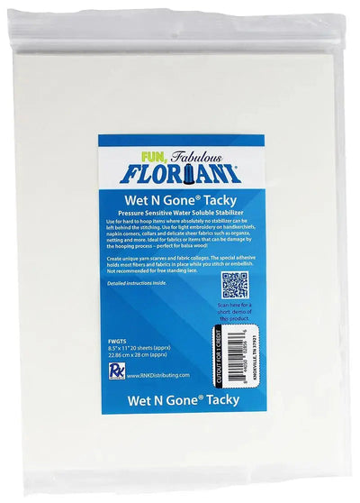 Hojas imprimibles Floriani Wet N Gone Tacky 20 - 8.5" x 11"
