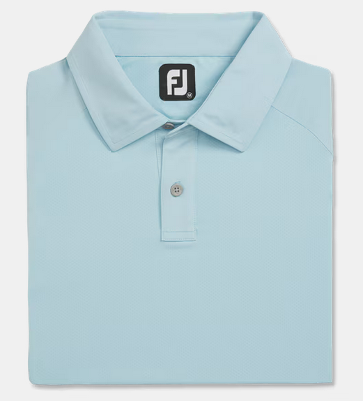 Polo de golf liso con mezcla de texturas FootJoy