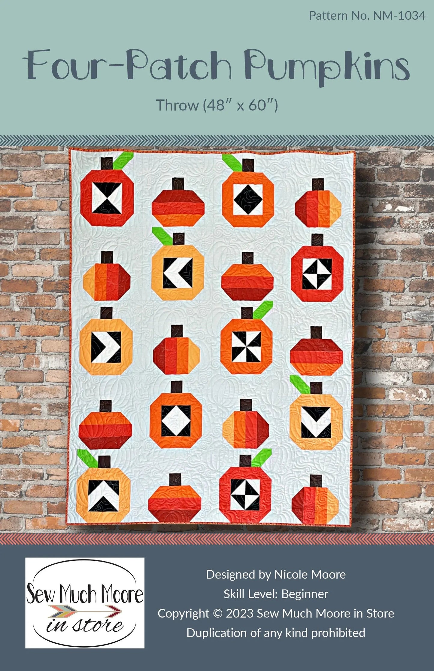 Four Patch Pumpkins Sewing Pattern