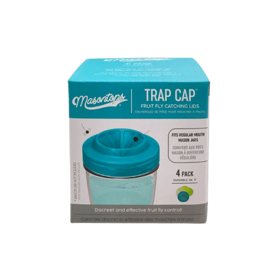 Fruit Fly Trap Caps - 4-Pack Mason Jar Lids by Masontops - Korvel