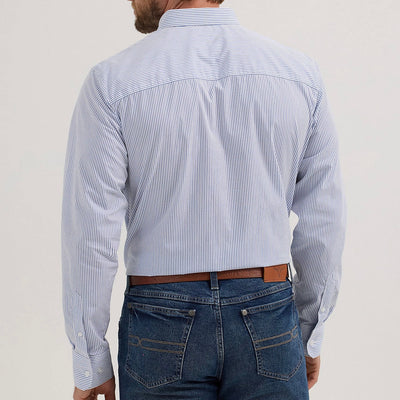 Cody Johnson Blue Striped Button-Down Shirt for Men - Korvel