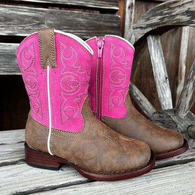 Ainsley Pink Toddler Boots | Roper Girls Collection - Korvel