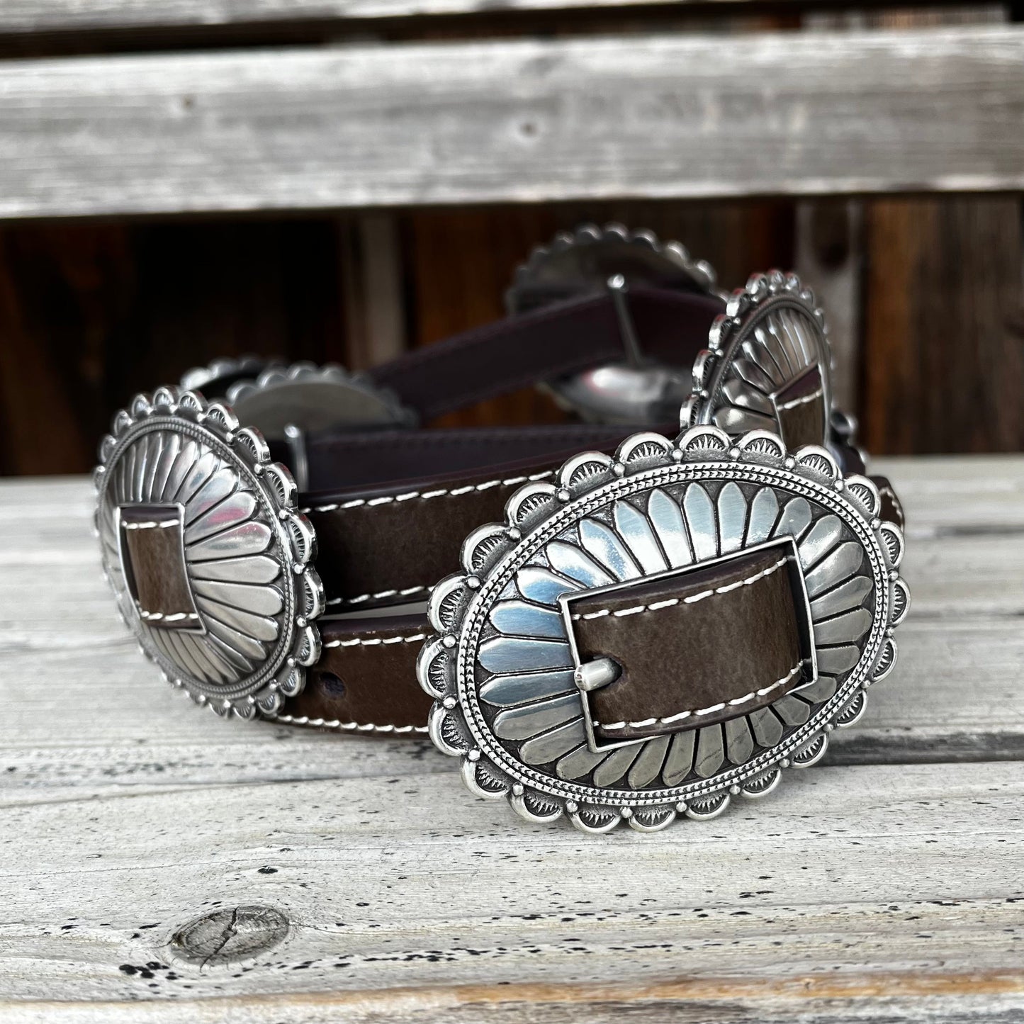 Elegant Floral Concho Belt for Women | Nocona - Korvel