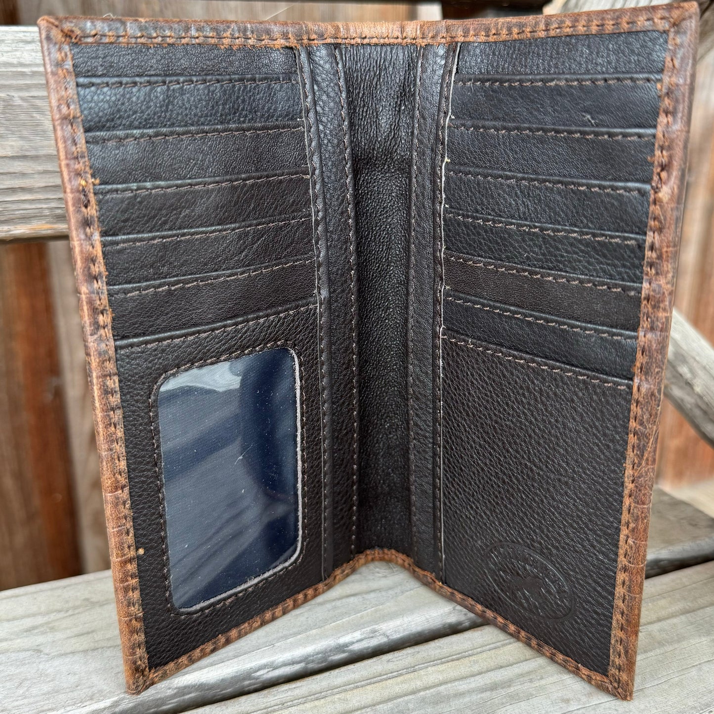 Challenger Gator Rodeo Wallet - Antique Floral Design - Korvel