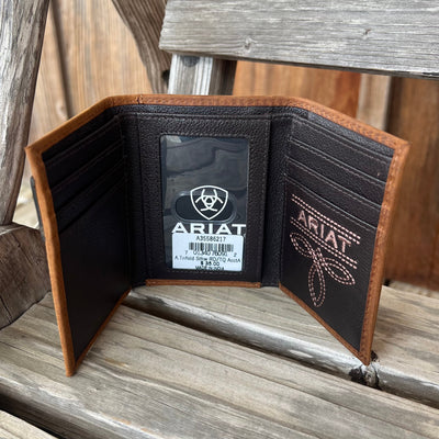 Southwestern Leather Trifold Wallet by Ariat - Korvel